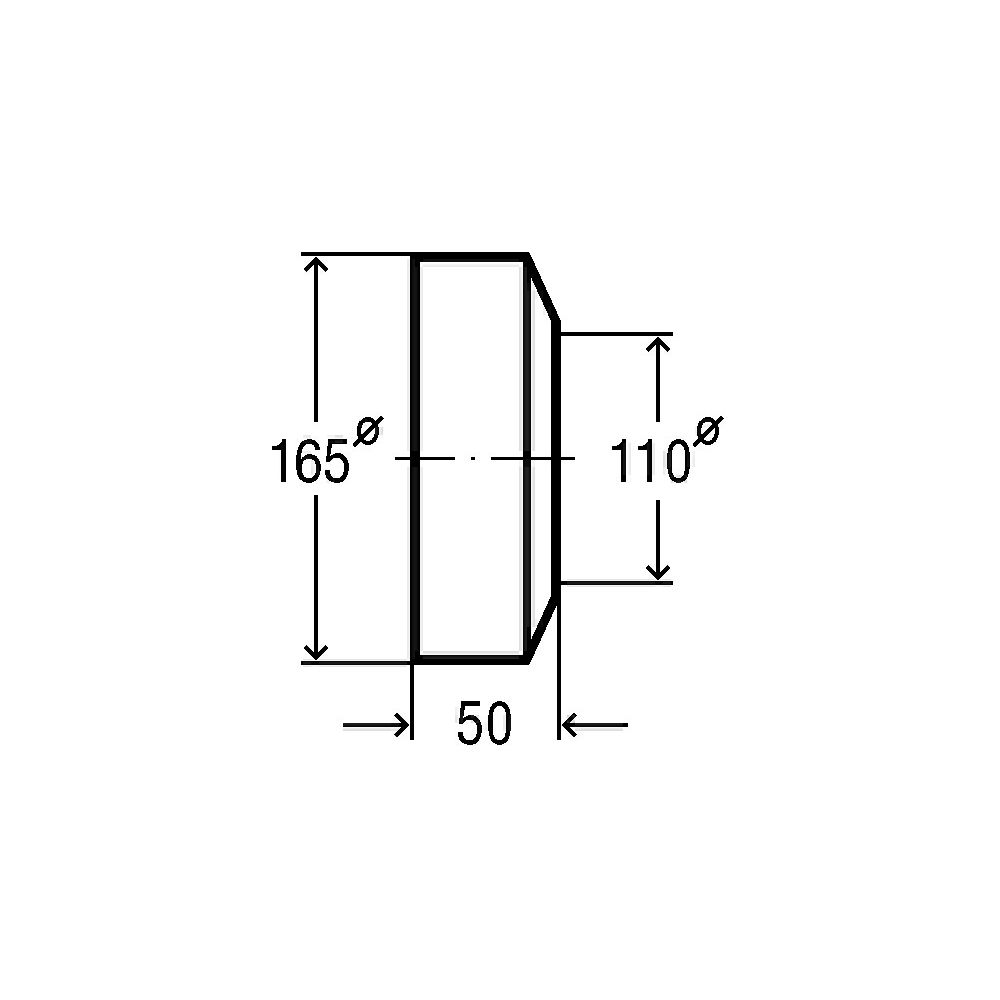 Viega Rosette 3819 110 x 165 x 50 mm, Kunststoff weiß