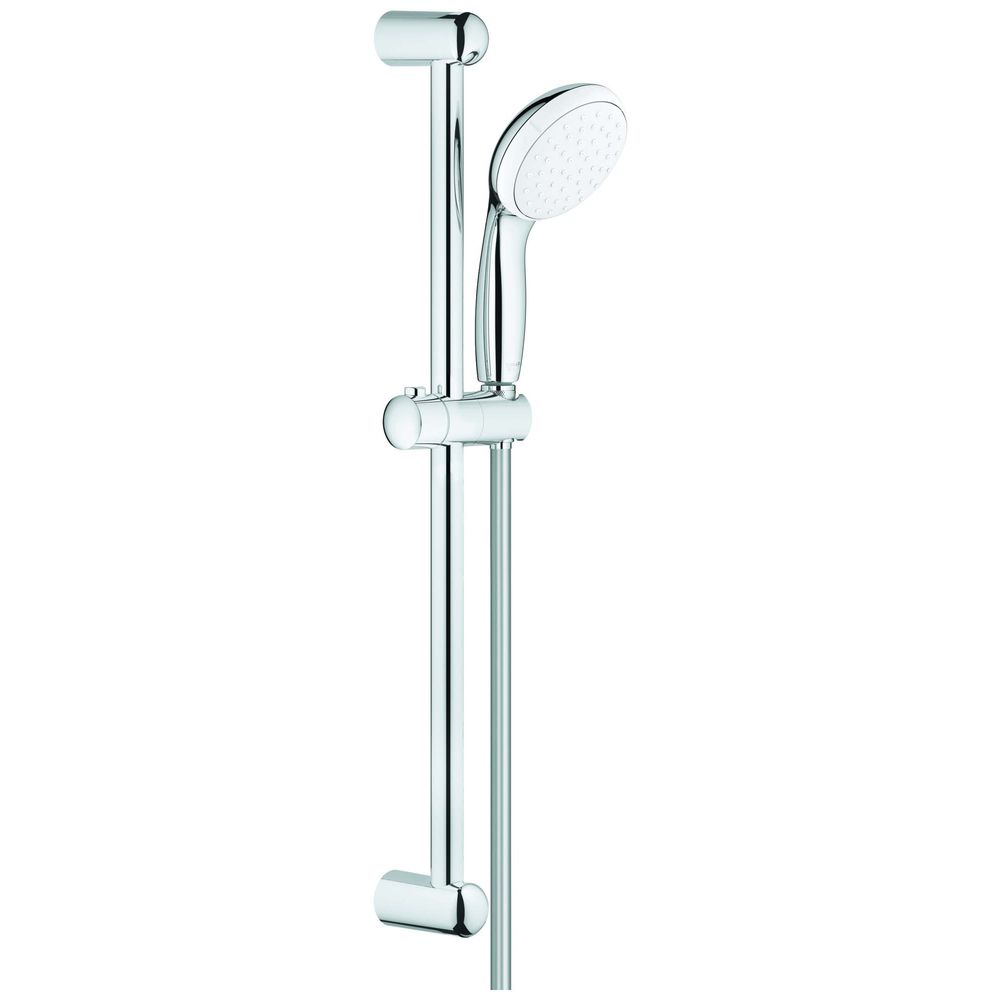 GROHE Brausegarnitur Tempesta 100 mit Durchflusskonstanthalter 9,5 l/min, Brausestange 60cm, 1 Strahlart, chrom-27924001