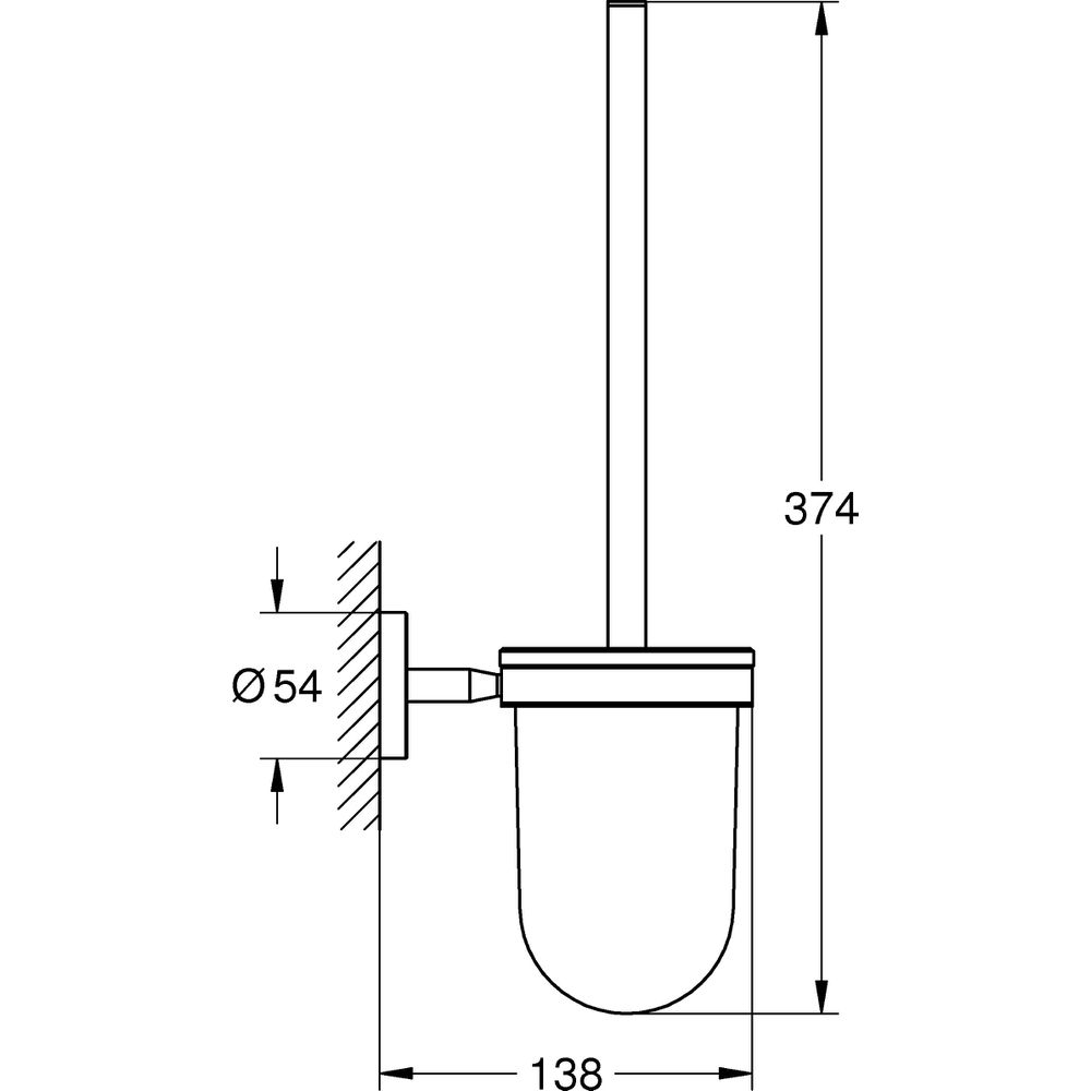 GROHE WC-Bürstengarnitur BauCosmopolitan Wandmontage, verdeckte Befestigung, chrom