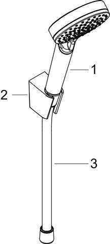 hansgrohe Crometta Brausehalterset Vario mit Brauseschlauch-26691400