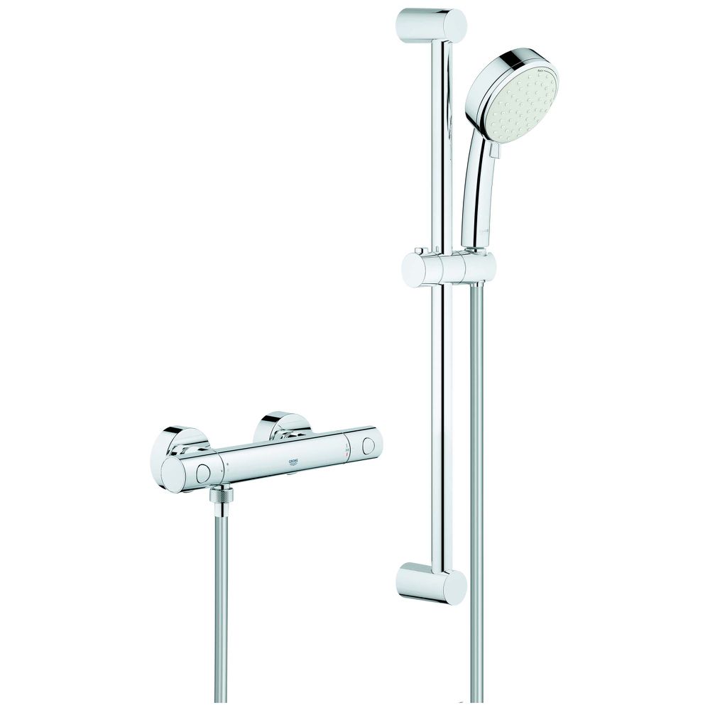 GROHE Thermostat-Brauseset Grohtherm 800 Cosmopolitan 1/2", mit Brausegarnitur 60 cm, chrom -34768000