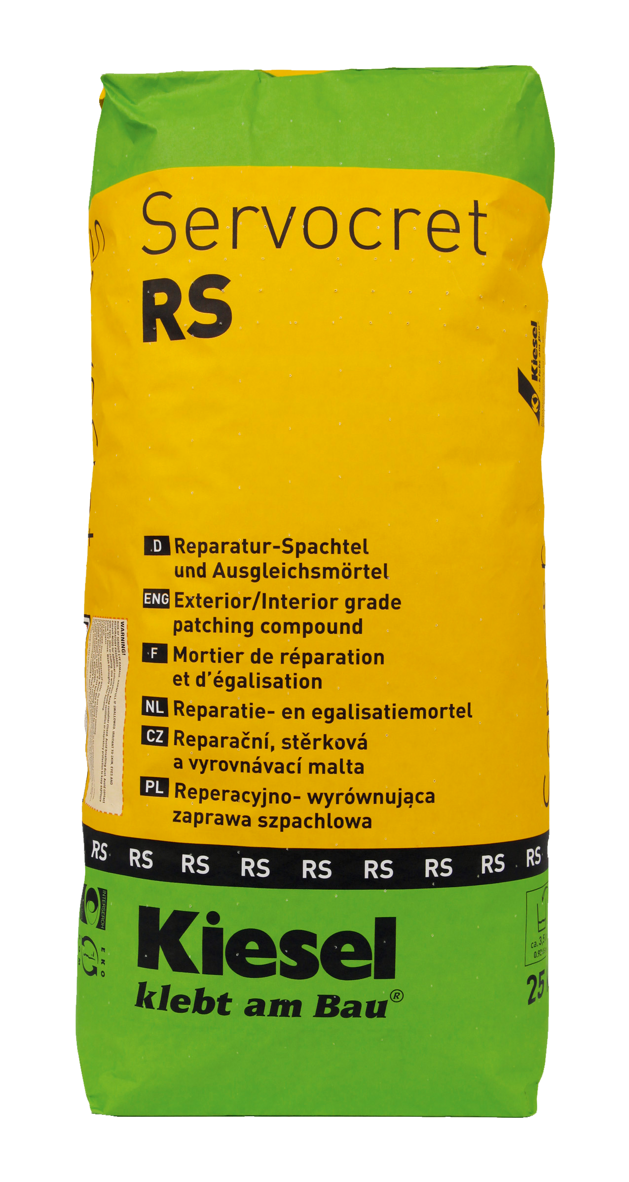 Kiesel Servocret RS, Reperatur-Spachtel und Ausgleichs-Mörtel a 25 kg