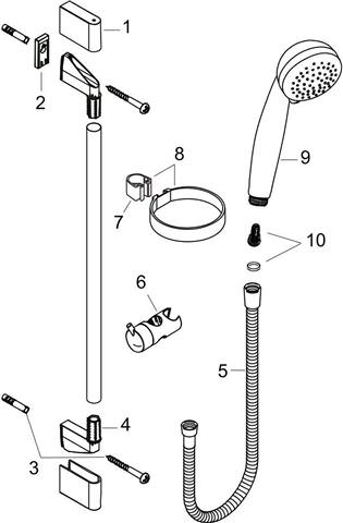 hansgrohe Brause-Set Crometta 85 Vario mit 90 cm Brausestange Unica Crometta, chrom-27762000