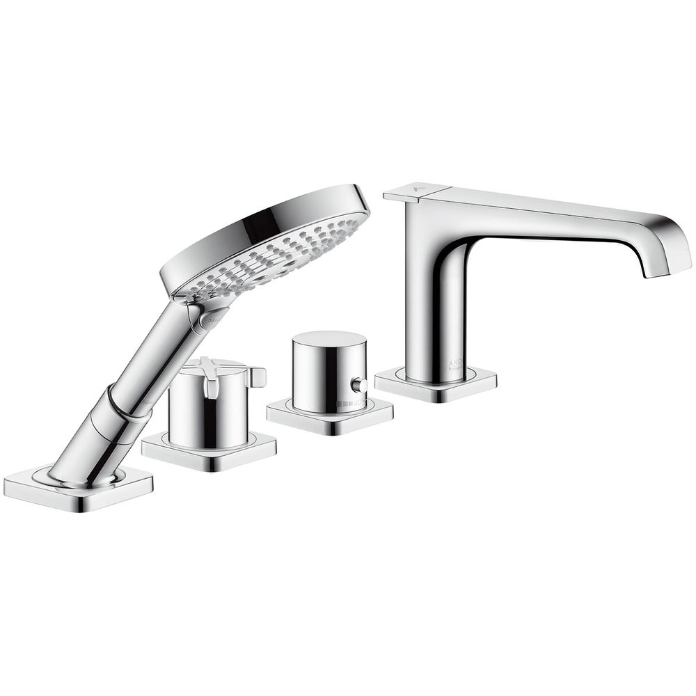 hansgrohe 4-Loch-Fliesenrandarmatur Axor Citterio E Ausladung 190 mm, mit Thermostat, chrom-36410000