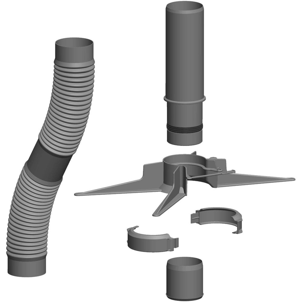 ATEC Flexrohr-Set PolyTop DN 60, kürzbar mit Montageset 10 m