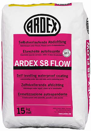 Ardex S8 Flow Abdicht. Selbstverlaufend grau, á 15 kg