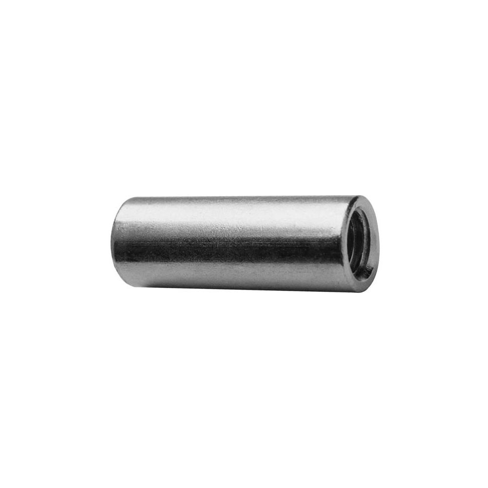 ASW Gewindemuffe M 10 x 30 mm, Stahl verzinkt, rund mit durchgehendem Gewinde-361030