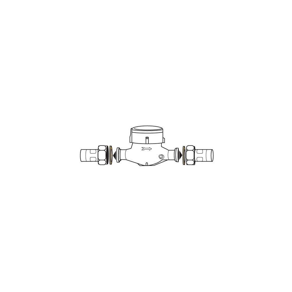 HAAS Wasserzähler-Dichtung 17 x 24 x 2 mm, 1/2", für Kaltwasser, weiß -06121