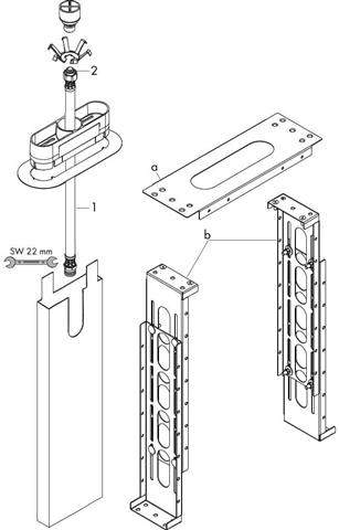 Hansgrohe Grundset sBox für Wannen- und Fliesenrand-13560180