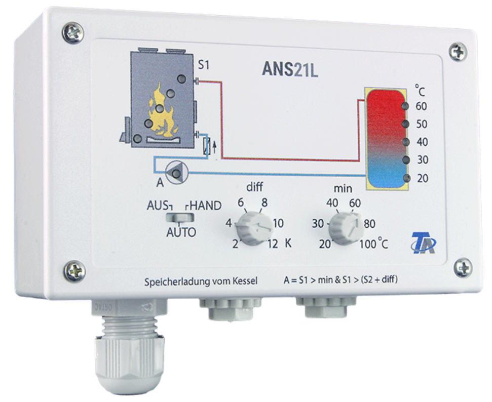 TA Ladepumpenregelung, Typ ANS21-L analog, incl. 2 Fühler, m.Relaisausg.-01/ANS21-L