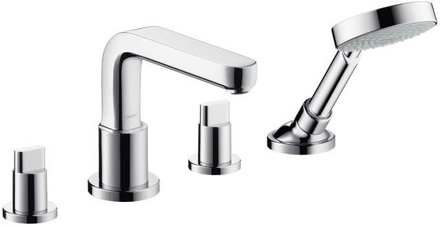 hansgrohe Fertigmontageset Metris S Auslauf 171 mm, für 4-Loch-Wannenrandarmatur, chrom