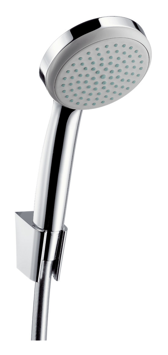 Hansgrohe Brausehalterset Croma 100 1jet chrom, mit Brauseschlauch 125 cm und Brausehalter, Brauseko