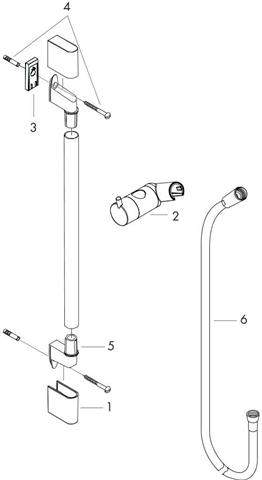 hansgrohe Unica Brausestange C mit Brauseschlauch-27610000