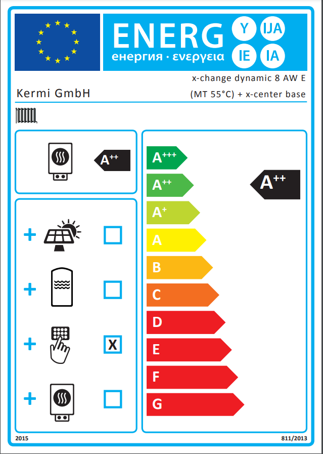 Kermi Wärmepumpe x-change dynamic 8 AW E für die Außenaufstellung, mit Regler