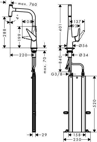 Spültisch-Einhebelmischer Talis Select S 300 M5115-73853800