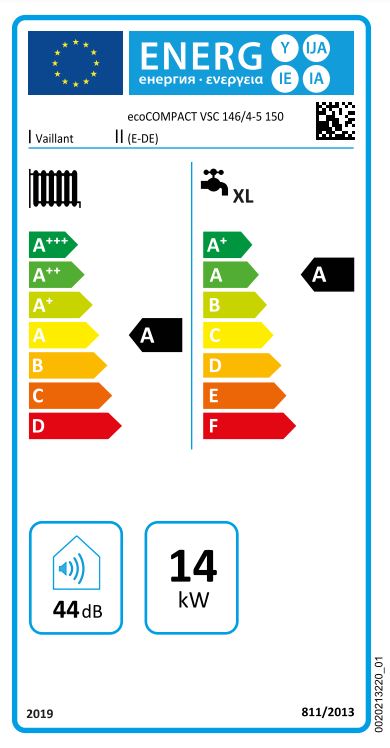 Vaillant Gas-Kompaktgerät ecoCOMPACT VSC 146/4-5 15, Gas E, Speich., mod.