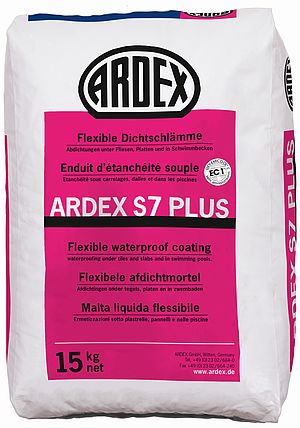 Ardex S 7 Plus flexible Abdichtung, grau, a 15 kg Sack