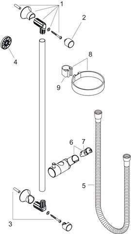 hansgrohe Brausestange Unica Classic 65cm, chrom-27617000