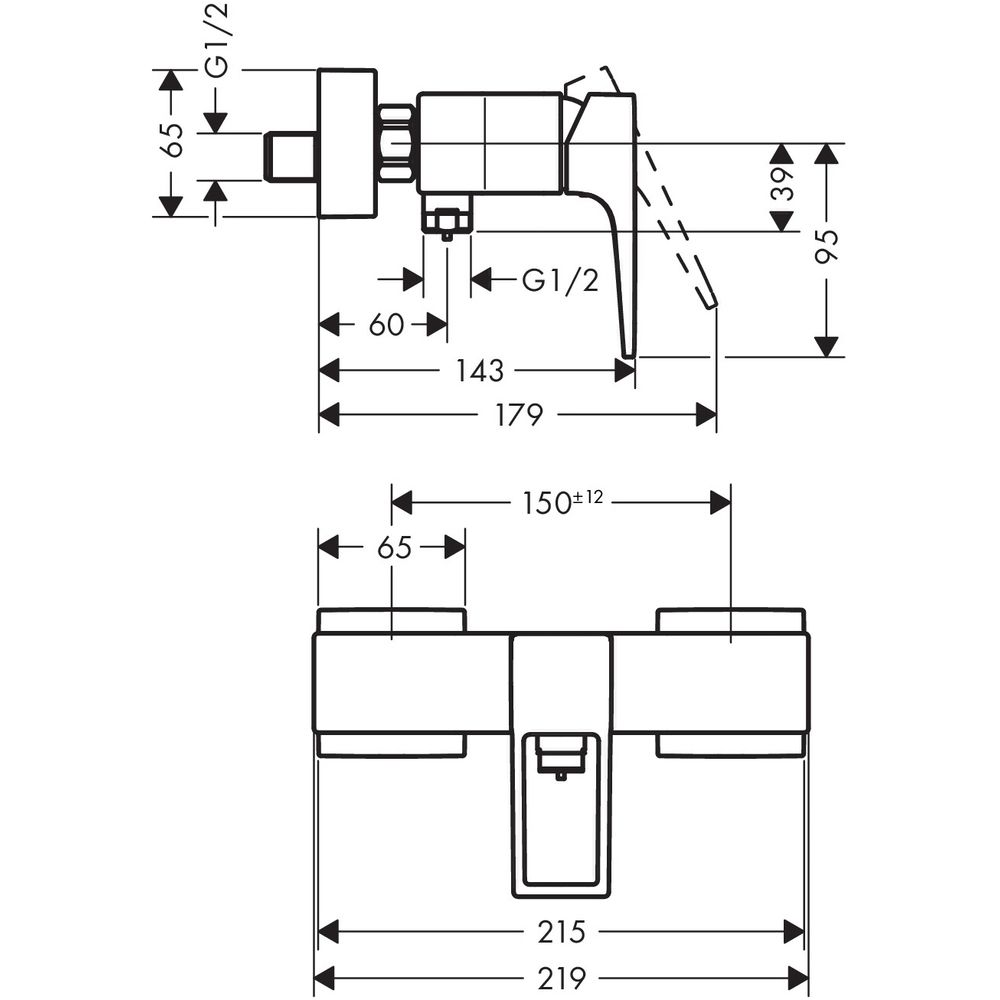 hansgrohe Brause-Einhebelmischer Metropol AP, mit Bügelgriff, chrom-74560000