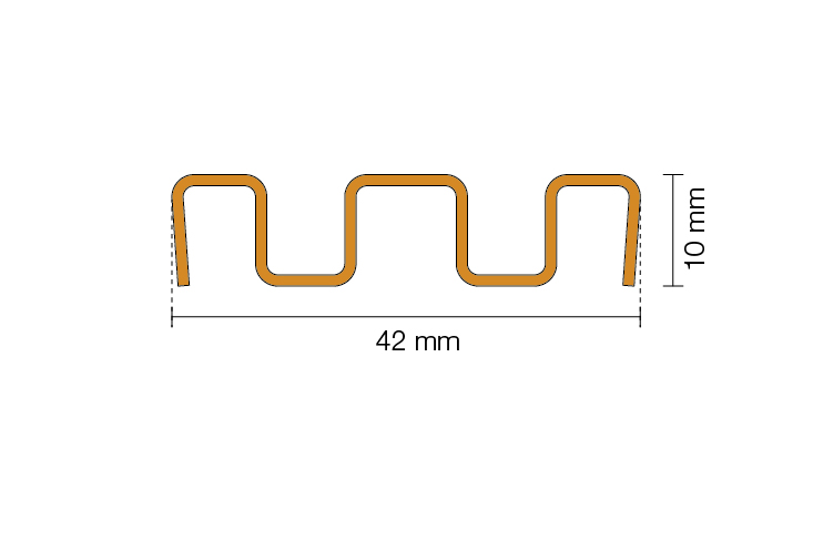 Schlüter - Kerdi-Line-Vario Wave D10 Edelstahl gebürstet, 120 cm, H=10 mm-KLVRD10EB120