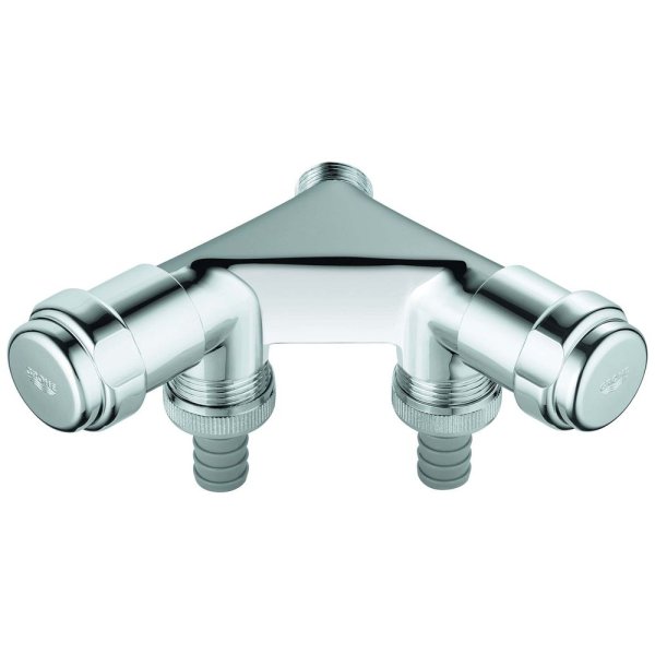 GROHE WAS-Doppelventil 1/2&quot;, einfach, chrom